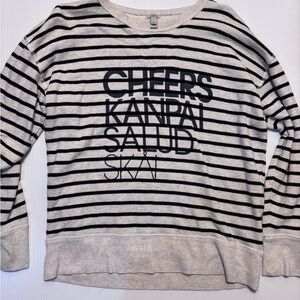 J. Crew cheers striped sweatshirt